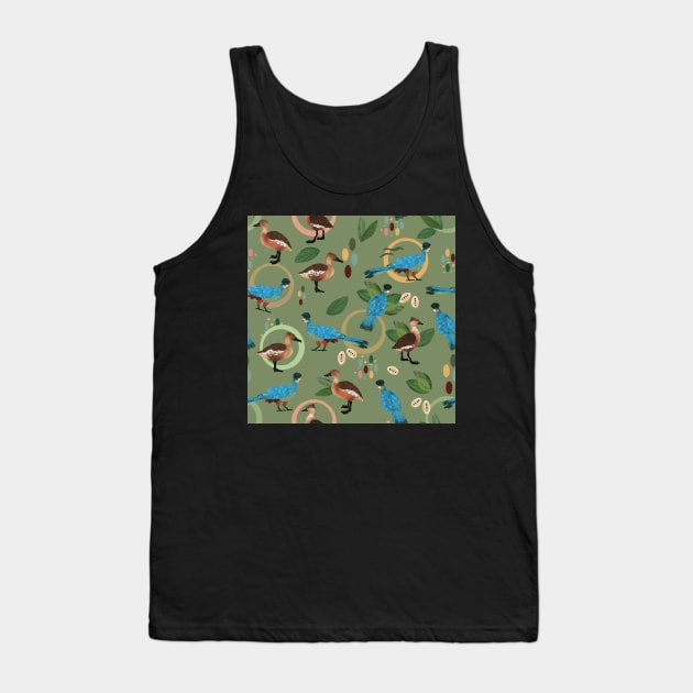 Great blue turacos and fulvous whistling ducks Tank Top by MSBoydston